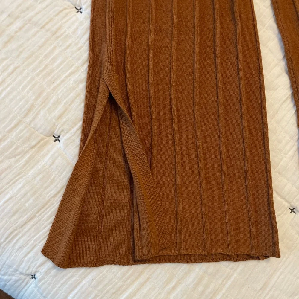 ASCOT + HART Josie Rib Knit Wide Leg Crop Sweater Pant Size M - Picture 8 of 12